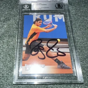 Roger Federer Signed 2003 Netpro #90 Trading Card GOAT Beckett Encap