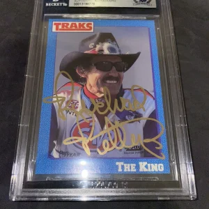 Richard Petty Signed 1991 Traks Promos NASCAR Beckett Slab #3