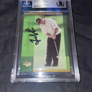 Fred Couples Signed 2001 Upper Deck Defining Moments Card Beckett Slab