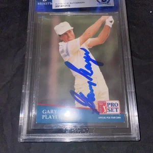 Gary Player Signed 1991 Pro Set #194 Card Beckett Slab