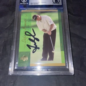Fred Couples Signed 2001 Upper Deck Defining Moments Card Beckett Slab #2