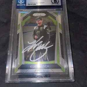 Kurt Busch Signed 2020 Panini Prizm NASCAR Beckett Slab #4