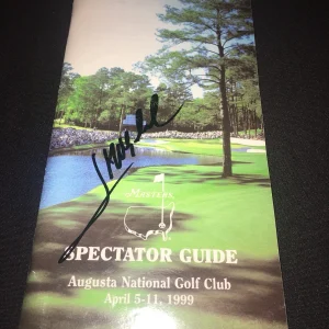 Jose Maria Olazabal Signed Official 1999 Masters Spectator Guide 2x Winner COA