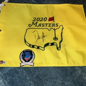 Dustin Johnson Official 2020 Masters Flag Augusta Champion LIV Golf Beckett