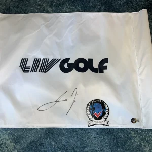 Joaquin Niemann Signed Official LIV Golf Flag LIV Star Torque GC Beckett