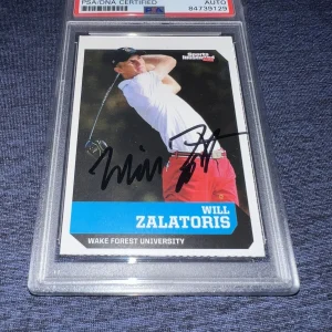 Will Zalatoris Signed 2018 SI For Kids Trading Card Rookie Rare PSA/DNA Slab