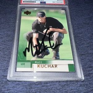 Matt Kuchar Signed 2002 Upper Deck Trading Card PSA/DNA Slab