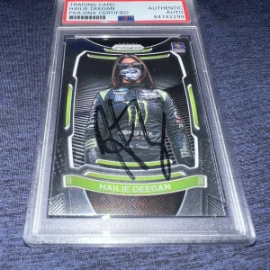 Hailie Deegan Signed 2021 Panini Prizm Trading Card PSA/DNA Slab