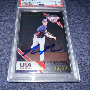 Max Meyer Signed 2020 Panini Stars & Stripes Trading Card Marlins PSA/DNA #2