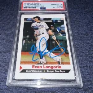 Evan Longoria Signed 2014 SI For Kids Trading Card Rookie Rare PSA/DNA Slab
