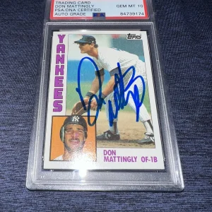 Don Mattingly Signed 1984 Topps Rookie Card New York Yankees PSA/DNA Gem Mint 10