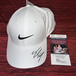 Tom Kim Signed Official Nike Hat Superstar PGA Superstar JSA Auth