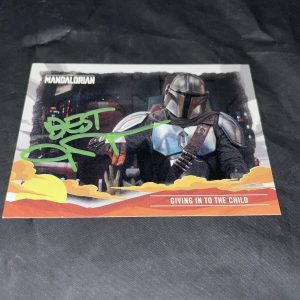 John Rosengrant Signed Topps Mandalorian Trading Card Giving In To The Child