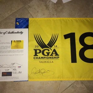 Rory McIIroy Signed/Auto Official 2014 PGA Championship Flag Valhalla PSA/DNA