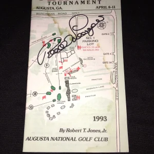 Bernhard Langer Signed Official 1993 Masters Spectator Guide 2x Masters ChampCOA