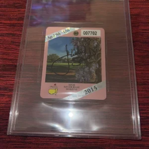 Jordan Spieth Signed Official 2015 Masters Badge 2015 Champion PGA Beckett