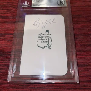 Raymond Floyd Signed Masters Scorecard 1976 Champion PGA Legend Beckett