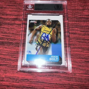 Usain Bolt Signed 2015 SI For Kids Trading Card Jamaica Legend Beckett