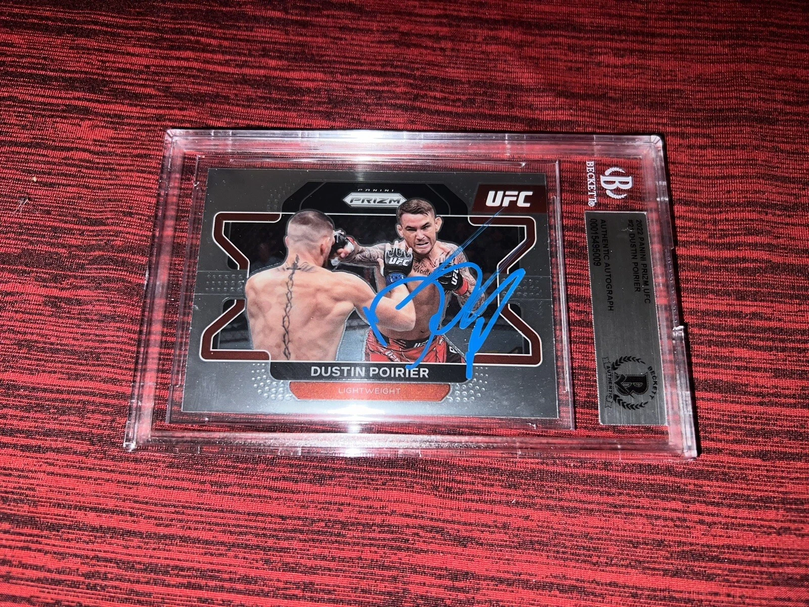 Dustin Poirier Signed 2022 Panini Prizm UFC Trading Card Champ Beckett ...