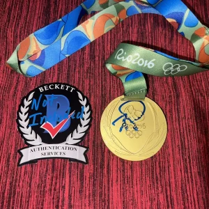 Monica Puig Signed 2016 Rio Olympics Replica Gold Medal Tennis Star Beckett #4