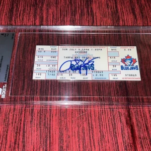 Roger Clemens Signed 3,000 Strikeout Ticket 7/5/98 Toronto Blue Jays Beckett