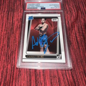 Adrian Yanez Signed 2022 Panini Donruss Rated Rookie UFC Trading Card PSA/DNA