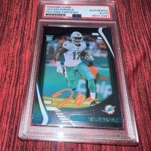 Jaylen Waddle Signed 2021 Panini Absolute Football Rookie Trading Card PSA #2