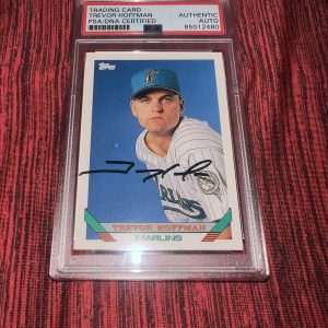 Trevor Hoffman Signed 1993 Topps Rookie Trading Card Marlins Padres PSA/DNA #2