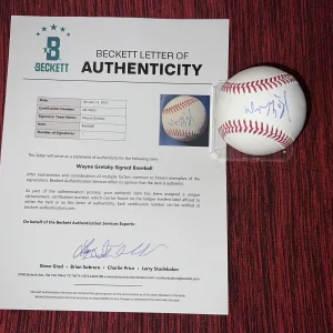 Wayne Gretzky Signed Official Major League Baseball The Great One Beckett