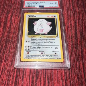 Pokémon 2000 Chansey  Holo Base Set 2 #3 PSA NM 8