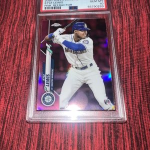 Kyle Lewis 2020 Topps Chrome #186 Pink Refractor Rookie Card PSA Mint 10