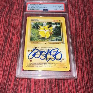 Steve Aoki Signed Official Pokemon Trading Card 1999 60 Jungle Pikachu PSA/DNA