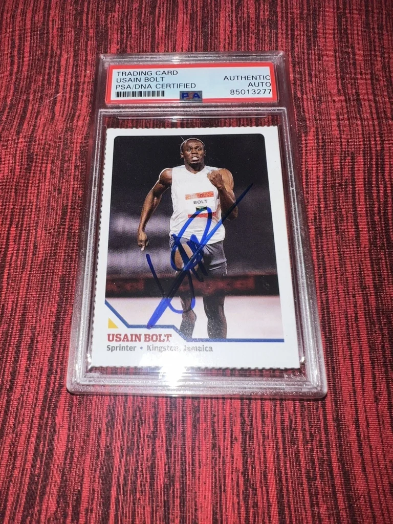 Usain Bolt Signed 2008 SI For Kids Trading Card Rookie Jamaica Legend PSA/DNA #7