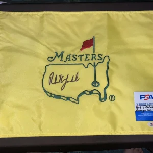 Phil Mickelson Official Undated Masters Flag Augusta 3x Champion Legend PSA #3