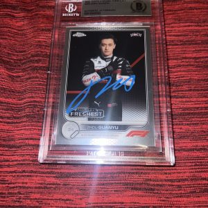 Zhou Guanyu Signed 2022 Topps Chrome Card Alpha Romeo Star Beckett Slab