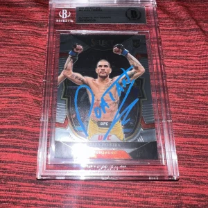 Alex Pereira Signed 2023 Panini Select Concourse Trading Card Poatan RC Beckett