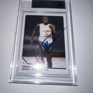 Usain Bolt Signed 2008 SI For Kids Trading Card Rookie Gold Medal Beckett
