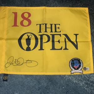 Rory McIlroy Signed Official Undated British Open Championship Flag Beckett #2
