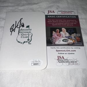 Harold Varner III Signed Official Masters Scorecard PGA LIV Champion JSA Auth
