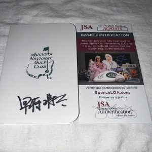 Shota Hayafuji Signed Masters Scorecard Hideki Matsuyama Caddie 2021 JSA Auth #2