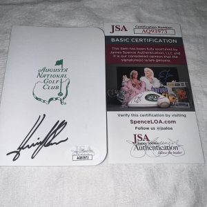 Henrik Stenson Signed Masters Scorecard PGA LIV Champion JSA Auth