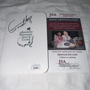 Garrick Higgo Signed Masters Scorecard PGA Superstar Champion JSA Auth #4