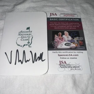 Viktor Hovland Signed Masters Scorecard PGA Superstar Champion JSA Auth #2