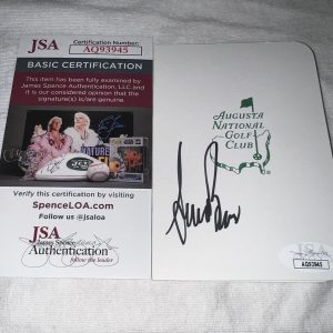 Sam Burns Signed Masters Scorecard PGA Superstar Champion JSA Auth