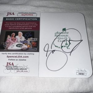 Jason Day Signed Masters Scorecard PGA Superstar Champion JSA Auth