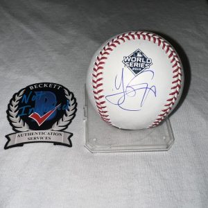 Yan Gomes Signed Official 2019 World Series Baseball Washington Nats Beckett