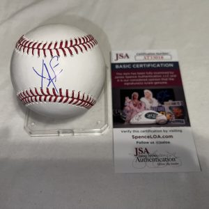 Yanquiel Fernandez Signed Official Major League Baseball Colorado Rockies JSA