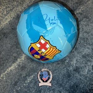 Ronaldinho Signed Official FC Barcelona Soccer Ball Legend Brazil Beckett