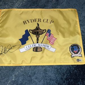 Rory McIlroy Signed Official 2010 Ryder Cup Flag Celtic Manor Champs Beckett