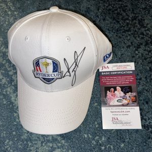 Luke Donald Signed Official 2023 Ryder Cup Cap Hat Europe Winners JSA Cert #2